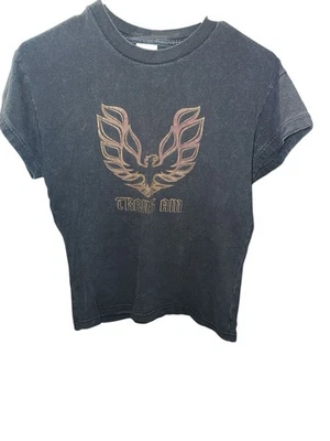 Camiseta Pontiac Firebird Trans Am de principios de 2000 negra logotipo grande Foto 1 de 3
