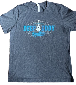 T-shirt Deep Eddy Vodka grigia manica corta musica tema Nashville taglia large usata - Foto 1 di 8