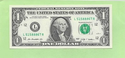 2009 ..UNCIRC $1  L 5158 8867 R  .... 2009 $1  L-R      NICE NOTE           FRN - Image 1 of 2