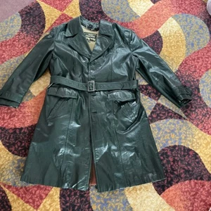 Pierre Foshay Vintage Cuero Verde Cinturón Años 70 PRÍSTINO - Imagen 1 de 14