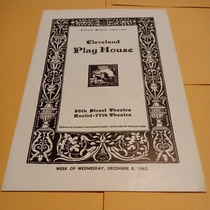 Week Of December 8,1965 Cleveland Play House Playbill Cleveland, Ohio - Picture 1 of 22