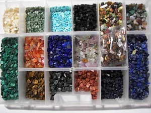 Lote Mixto de 3 Libras ~ Cuentas de Piedra de Ágata Turquesa Natural en Estuche de Plástico. - Imagen 1 de 3