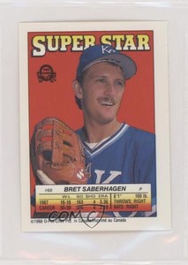 1988 O-Pee-Chee Super Star Sticker Backs Bret Saberhagen Mark Langston ( 214)