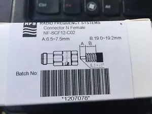CONECTOR DE SISTEMAS DE RADIOFRECUENCIA RFS N MUJER NF-SCF12-C02 - Imagen 1 de 1