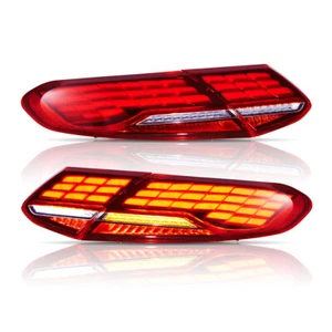 VLAND FULL LED RED Tail Lights For 2015-2021 Mercedes Benz C-Class W/Animation - Picture 1 of 13