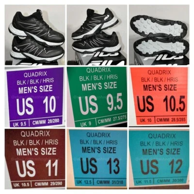 Zapatos de trail Quadrix negros Fila para hombre talla 9,5-13 Foto 1 de 4