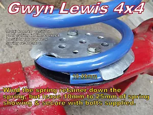 Retenedores de resorte trasero de alta resistencia redondos gwynlewis4x4 suspensión chall - Imagen 1 de 4
