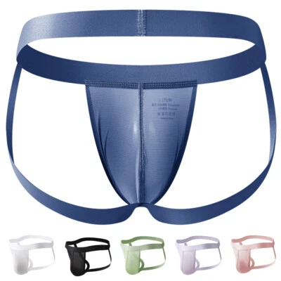 Hombres Jockstrap Ropa Interior Ver a Través Bolsa Tanga Calzoncillos Tanga Lencería T-back Foto 1 de 4
