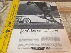 1960 TRIUMPH TR3 Original Sales Advert  - Picture 1 of 1