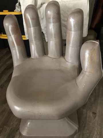 70's Vintage Hand Chair -Gray/ Mid Century Modern Cover