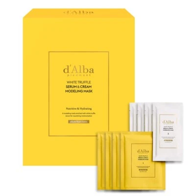 D'ALBA White Truffle Serum & Cream Modeling Mask 66g x4ea / Nutrition Moisture - Image 1 of 4