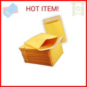 EcoSwift 10 Size #0000 4x6 Small Kraft Bubble Mailers Self Sealing Bulk Padded S - Picture 1 of 2