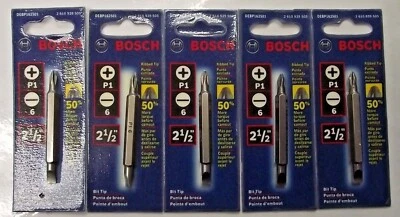 Bosch DEBP162501 Double Ended P1-6 2-1/2" Screw Driver Bit 5pcs. USA - Image 1 of 2