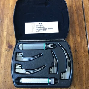 Fiber Optic English Macintosh Laryngoscope Set with Case Model 69697 - Picture 1 of 6