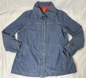 Duluth Trading Jeanshemd Damen Large gefüttert Druckknopf - Bild 1 von 17
