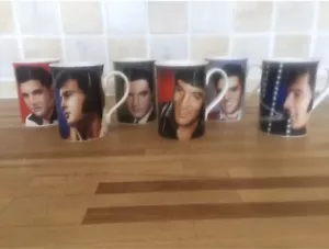RARE Full set of 6 Elvis Presley Mugs Danbury Mint New Never Used Elvis Mug Set - Picture 1 of 5