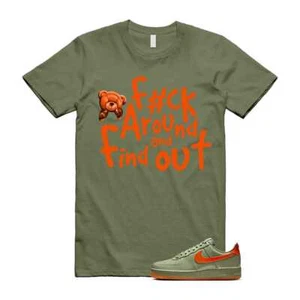 Air Force 1 Wet Putty 2.0 Low '07 Oil Green Safety Orange T Shirt Match FCK - Picture 1 of 7