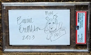 Bonnie Erickson Autograph The Muppets Ms. Piggy Sketch Hand Drawn & Signed PSA - Picture 1 of 1