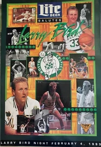 LARRY BIRD POSTER BIRD NIGHT BOSTON CELTICS FEBUARY 4,1993 - Picture 1 of 1