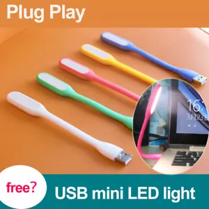 Lampada LED mini USB flessibile nera 1 pezzo per computer notebook laptop PC veloce - Foto 1 di 8