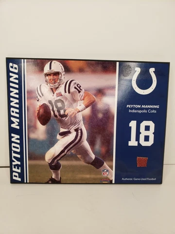 Peyton Manning Indianapolis Colts Plaque  Game Used Football Cover