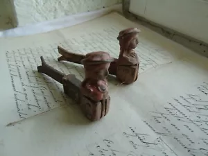 French 2 of antique shutter stoppers solid authentic hardware - Picture 1 of 6