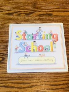 Starting School Book by Janet and Allan Ahlberg Hardcover 1988 Family Learning - Imagen 1 de 3
