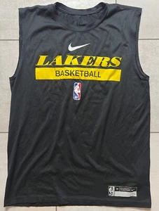 Nike NBA Lakers Player Issued Practice Tank Top Shirt Black 2023 Pat Bev #21 M - Picture 1 of 4