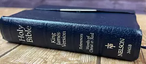 Holy Bible King James Version Words Of Christ Red Nelson 344SB Bonded Leather - Foto 1 di 10
