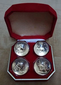 Shanghai mint:1984 China Gilt-brass goldfish Set multiple crystal - Picture 1 of 9