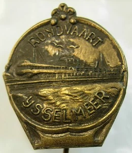 Vintage Lake IJssel Rondvaart Ysselmeer used Hat Lapel Pin Tie Tac HP0554 - Picture 1 of 3