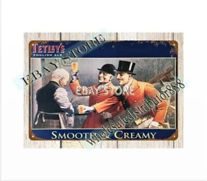 Tetley's English Ale Cabin Lodge Decor metal tin sign rod indoor wall decor - Picture 1 of 4