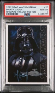 PSA 8 ORIGINAL TRILOGY POSTER DARTH VADER 2022 STAR WARS #25 MASTERWORK SW-TPHLC - Picture 1 of 2