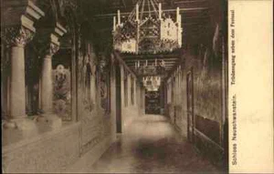 ~1900/10 Schloss Castle Neuschwanstein bei Füssen Bayern Tribünengang Festsaal - Picture 1 of 2