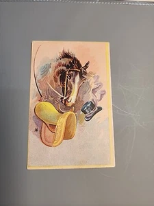Old Gold Coffee Card Trade Victorian Ad Horses - Picture 1 of 2