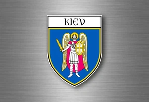 Sticker Car Motorcycle Emblem City Flag Badge Kiev Ukraine - Picture 1 of 1