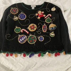 Capezio Christmas Sweater Woman’s Size S Ugly Christmas Sweater - Picture 1 of 12