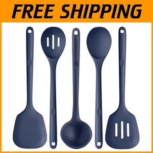13.6in Seamless Silicone Kitchen Utensil Set - Non-Stick and Dishwasher Safe - Picture 1 of 10
