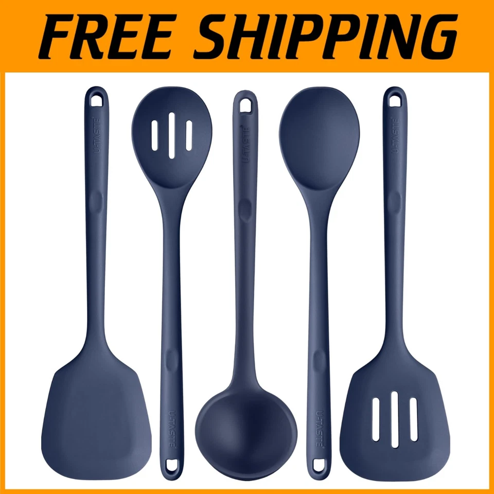 13.6in Seamless Silicone Kitchen Utensil Set - Non-Stick and Dishwasher Safe - Image 1 of 4