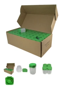 Tubos cuadrados de águila plateada de 100 GH en original Mfg. Estuche para almacenamiento de rollos - Imagen 1 de 4