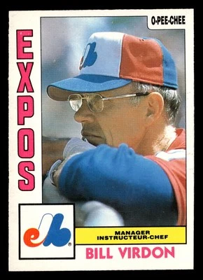 Bill Virdon 1984 O-Pee-Chee #111 Montreal Expos Vintage Baseball *191 - Image 1 of 2