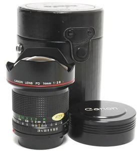 Canon FD Lens 2.8/14mm L FD clean condition w. caps - Picture 1 of 7