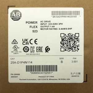 Allen-Bradley 25A-D1P4N114 PowerFlex 523 AC Drive NEW Sealed - Picture 1 of 6