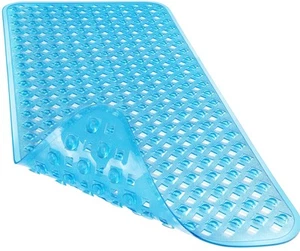 Alfombra de bañera antideslizante Yimobra, 34,5X15,5 pulgadas de largo alfombra de ducha con orificios de drenaje Su - Imagen 1 de 9