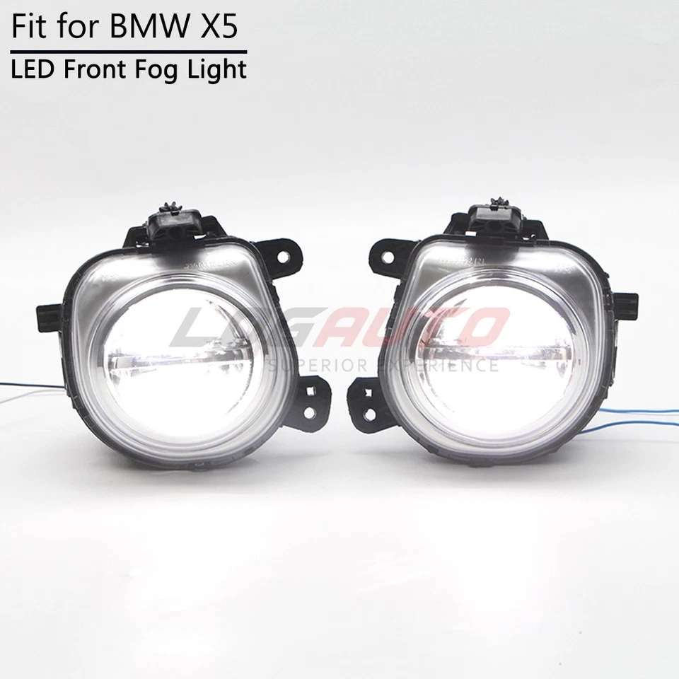 Для BMW X1 X3 X4 X5 X6 светодиодная противотуманная фара Передний фонарь дальнего света Комплект противотуманных фар Прозрачные линзы - Изображение 1 из 4