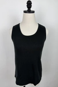 Vintage 90s Tank Top Womens Small Faded Black Cotton Blend Basic Minimalist - Picture 1 of 8