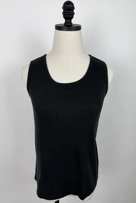 Vintage 90s Tank Top Womens Small Faded Black Cotton Blend Basic Minimalist - Image 1 of 4