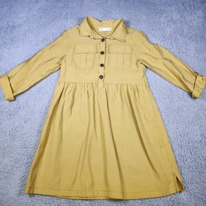 Zara Kids Dress Girls 10 Years Mustard Yellow Light Weight Preppy - Picture 1 of 7