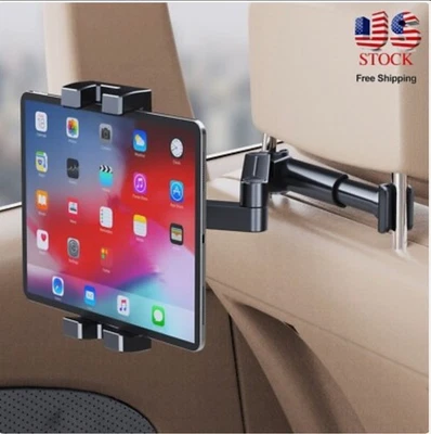 360° Car Back Seat Headrest Mount Tablet Holder for iPad Phone Samsung 4.7-12.9" - Image 1 of 4