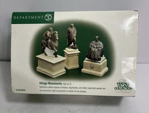 Dept 56 Village Monuments Heritage Village Collection #56.55524 Set Of 3 - Picture 1 of 6